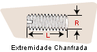 Parafuso sem cabeça extremidade chanfrada